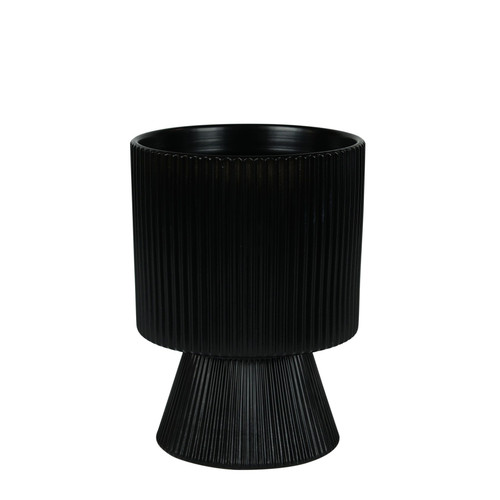 Matt Black Hortus Oslo Pot (16x22.5cm)